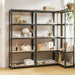 5-layer Shelves 3 Pcs Anthracite Steel And Engineered Wood