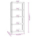 5-layer Shelves 3 Pcs Blue Steel And Engineered Wood Opxnpi