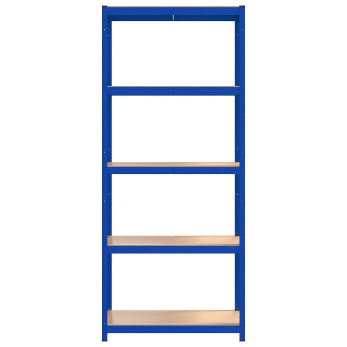 5-layer Shelves 3 Pcs Blue Steel And Engineered Wood Opxnpi