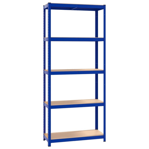 5-layer Shelves 3 Pcs Blue Steel And Engineered Wood Opxnpi