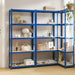 5-layer Shelves 3 Pcs Blue Steel And Engineered Wood Opxnpi