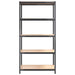 5-layer Shelves 4 Pcs Anthracite Steel And Engineered Wood