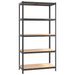 5-layer Shelves 4 Pcs Anthracite Steel And Engineered Wood