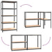 5-layer Shelves 4 Pcs Anthracite Steel And Engineered Wood