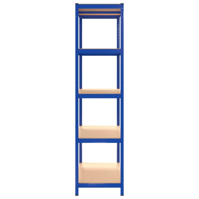 5-layer Shelves 4 Pcs Blue Steel And Engineered Wood Topaoil