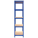 5-layer Shelves 4 Pcs Blue Steel And Engineered Wood Topaoil