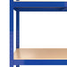 5-layer Shelves 4 Pcs Blue Steel And Engineered Wood Topaoil