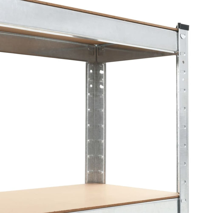 5-layer Storage Shelf Silver Steel And Engineered Wood