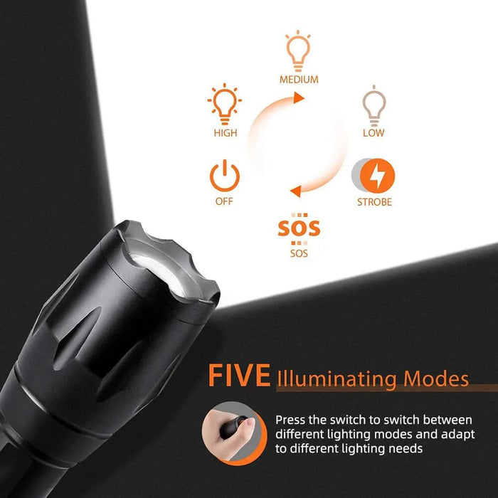 5 Mode Led Camping Torch High Power Waterproof