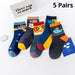 5 Pairs Children Socks Anime Cartoon Comfort Warm Kids Baby