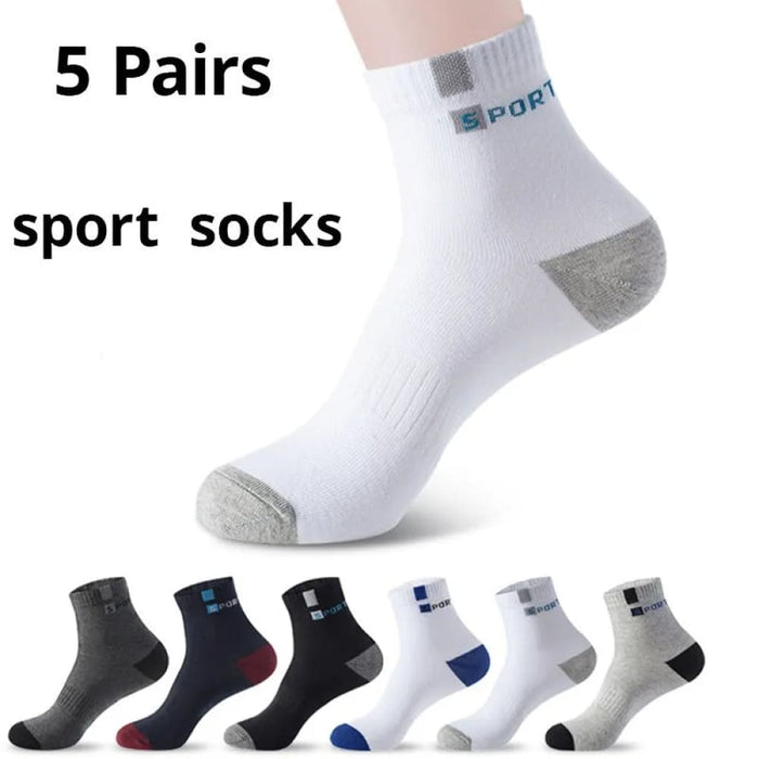 5 Pairs High Quality Breathable Polyester Tube Socks