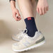 5 Pairs Mens Anti Odor Mid Calf Athletic Socks Premium