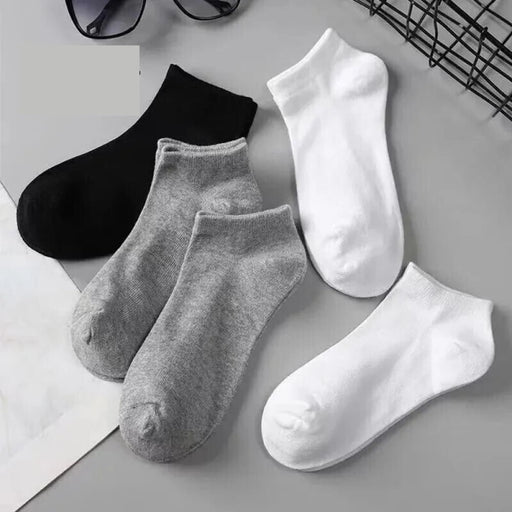 5 Pairs Mens Black Business Socks Breathable Comfortable