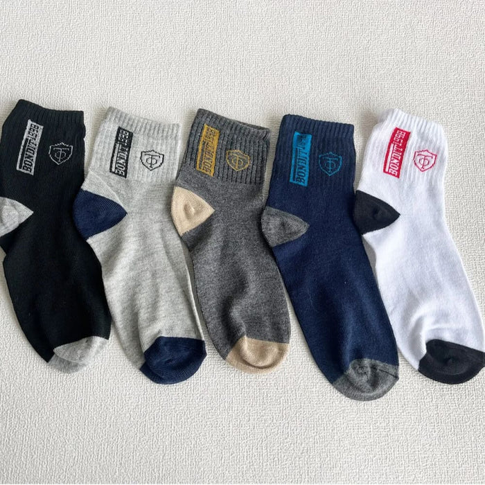 5 Pairs Mens Breathable Cotton Sports Socks Bamboo Fiber