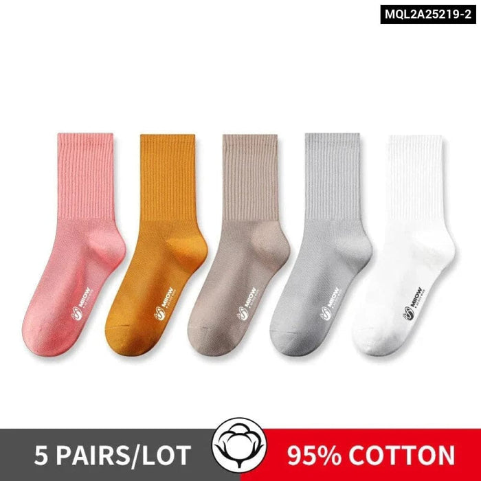 5 Pairs Of Soft Cotton Ankle Socks