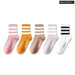 5 Pairs Striped Cotton Tube Socks For Women