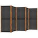 5-panel Room Divider Black 350x180 Cm Tokono