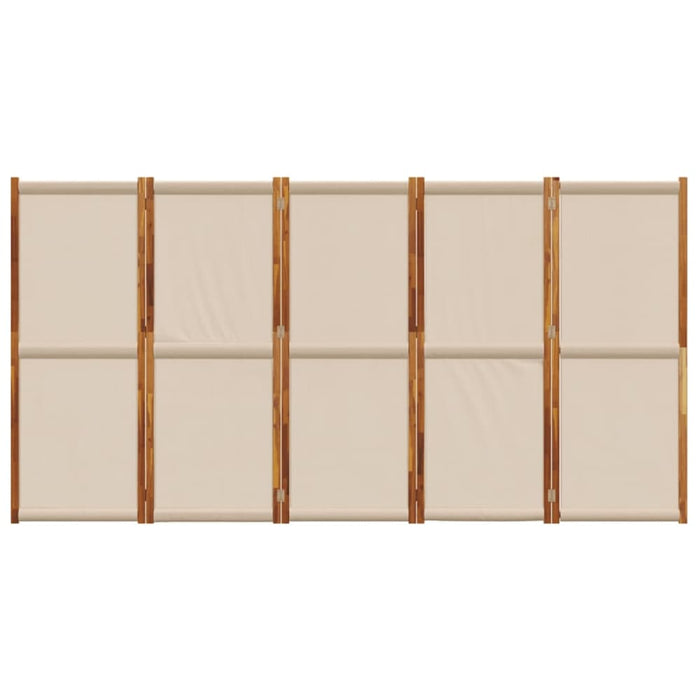 5-panel Room Divider Taupe 350x180 Cm Abbttlp