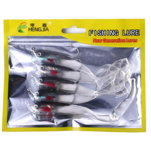 5 Piece 11cm/16g Soft Fish Lure Set For Sea Bass Fishing