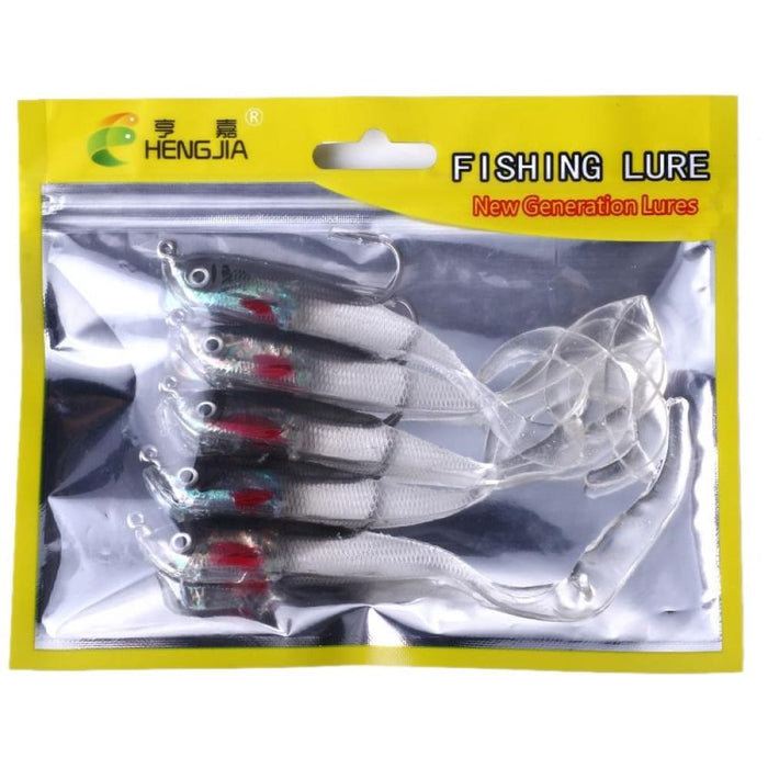 5 Piece 11cm/16g Soft Fish Lure Set For Sea Bass Fishing