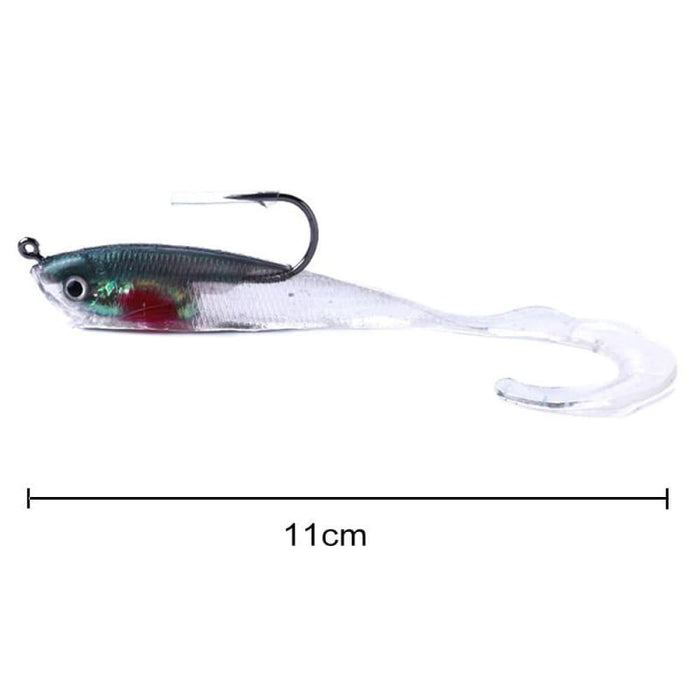 5 Piece 11cm/16g Soft Fish Lure Set For Sea Bass Fishing