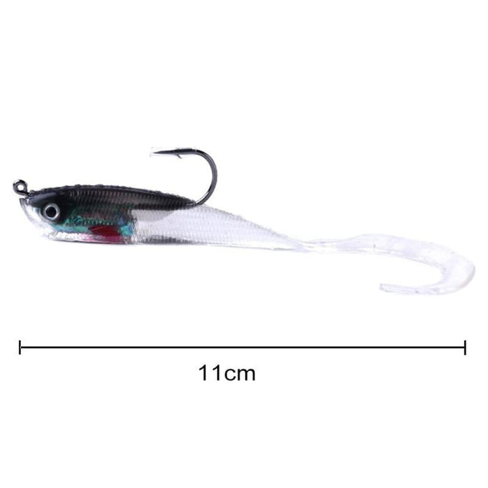 5 Piece 11cm/16g Soft Fish Lure Set For Sea Bass Fishing