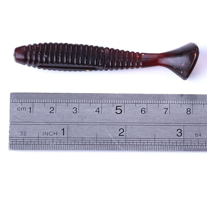 5 Piece 7.5cm/5.5g Soft Fishing Lure With Screw Tail