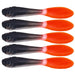 5 Piece 7cm Soft Fishing Lure Pack Dual Colour