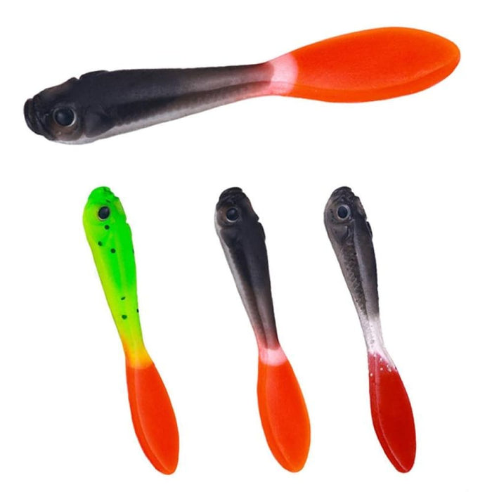 5 Piece 7cm Soft Fishing Lure Pack Dual Colour