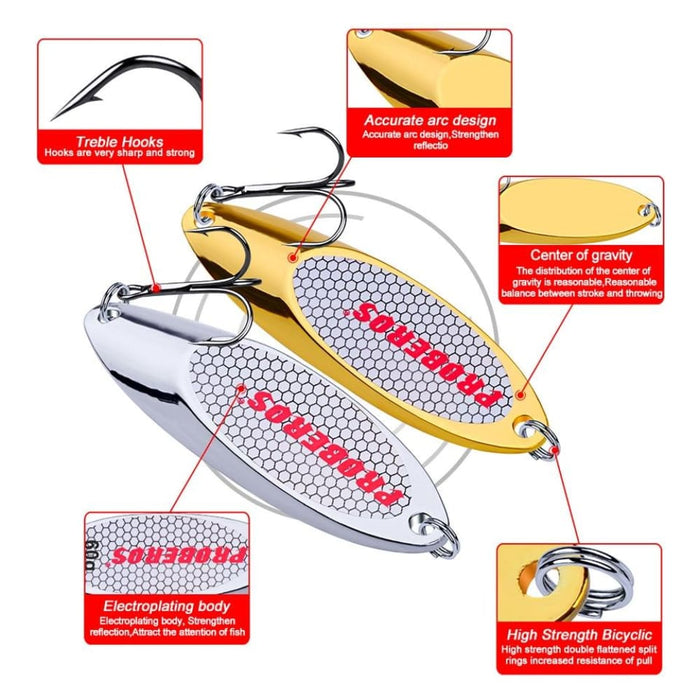 5 Piece 7g Metal Vib Lure With Sequins