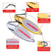 5 Piece 7g Metal Vib Lure With Sequins