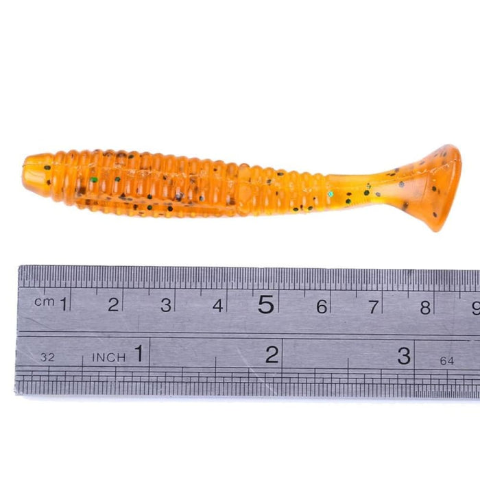 5 Piece 8cm/5g Soft Fishing Lure With Screw Tail