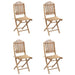 5 Piece Folding Outdoor Dining Set With Cushions Bamboo