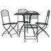 5 Piece Garden Dining Set Anthracite Metal Mesh Txoonob