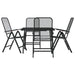 5 Piece Garden Dining Set Anthracite Metal Mesh Txoonok