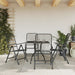 5 Piece Garden Dining Set Anthracite Metal Mesh Txoonon