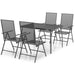 5 Piece Garden Dining Set Anthracite Steel Tonikik