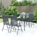 5 Piece Garden Dining Set Anthracite Steel Tonikik