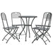 5 Piece Garden Dining Set Expanded Metal Mesh Anthracite