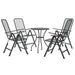 5 Piece Garden Dining Set Expanded Metal Mesh Anthracite