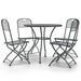 5 Piece Garden Dining Set Expanded Metal Mesh Anthracite