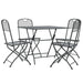 5 Piece Garden Dining Set Expanded Metal Mesh Anthracite