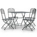 5 Piece Garden Dining Set Expanded Metal Mesh Anthracite