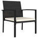 5 Piece Garden Dining Set Poly Rattan Black Tblpibi