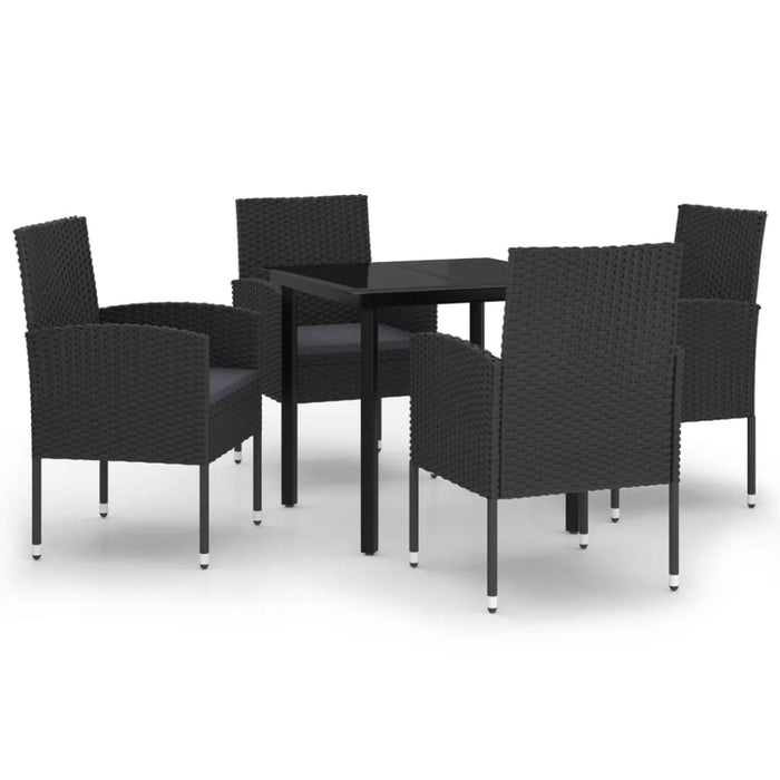 5 Piece Garden Dining Set Black Tbkkloa