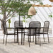 5 Piece Garden Dining Set Black Tbkkoaa