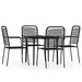 5 Piece Garden Dining Set Black Tbkkoaa