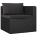 5 Piece Garden Lounge Set With Cushions Poly Rattan Black