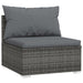 5 Piece Garden Lounge Set With Cushions Poly Rattan Grey