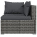 5 Piece Garden Lounge Set With Cushions Poly Rattan Grey